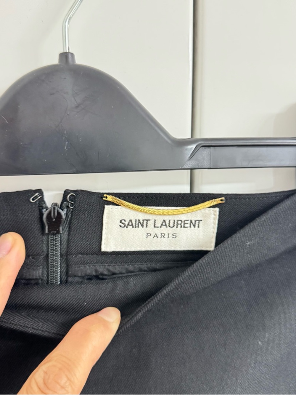 Saint Laurent Black Mini Skirt - Minimal A-Line - Picture 4 of 8